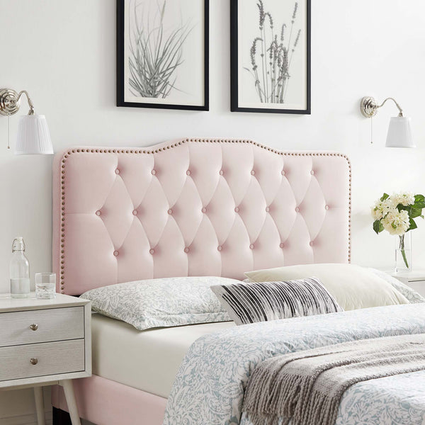 Sophia Tufted Performance Velvet Headboard - Twin, Pink