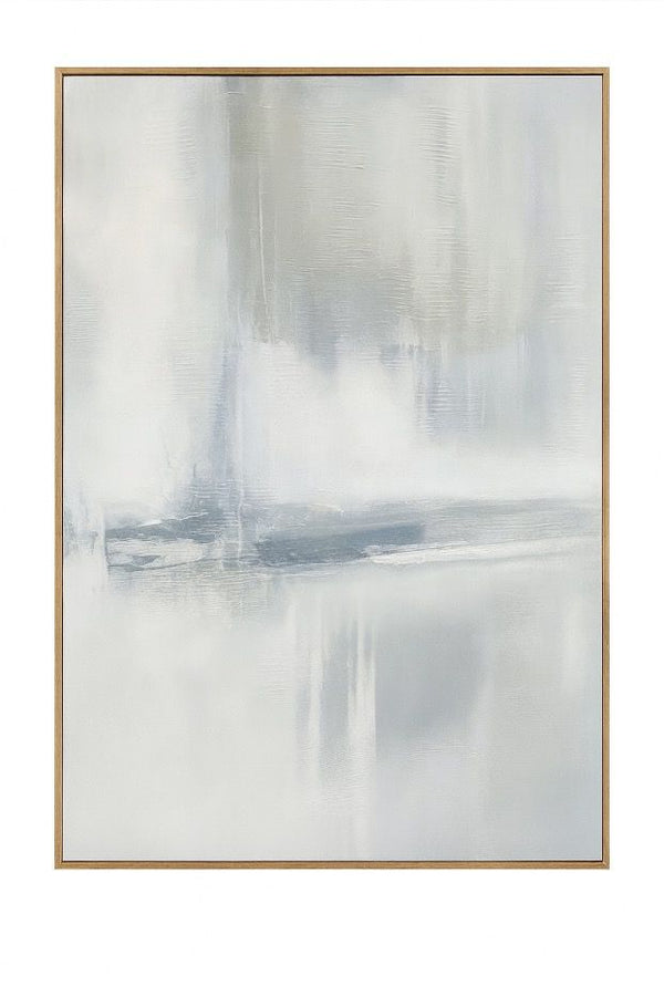 Framed Canvas Calm Reflection - Silver
