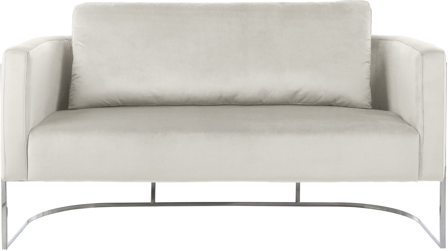 Casa - Loveseat with Chrome Legs