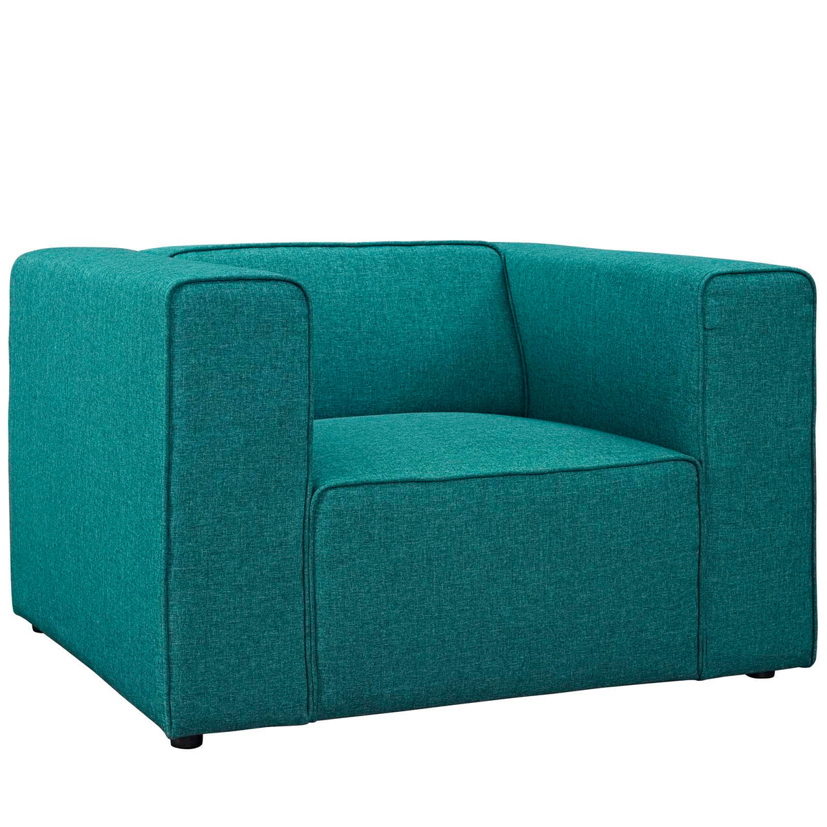 Mingle Upholstered Fabric Armchair - Teal