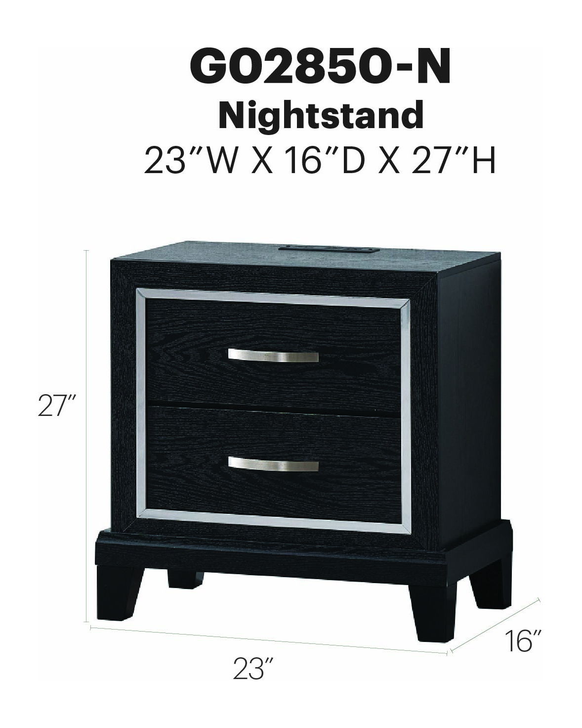 Livingston - Nightstand - Black