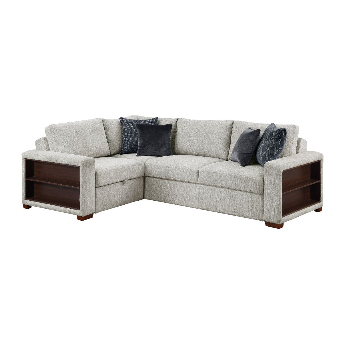 Isla 3-Piece Sectional with Pull-out Bed and Click Motion Back