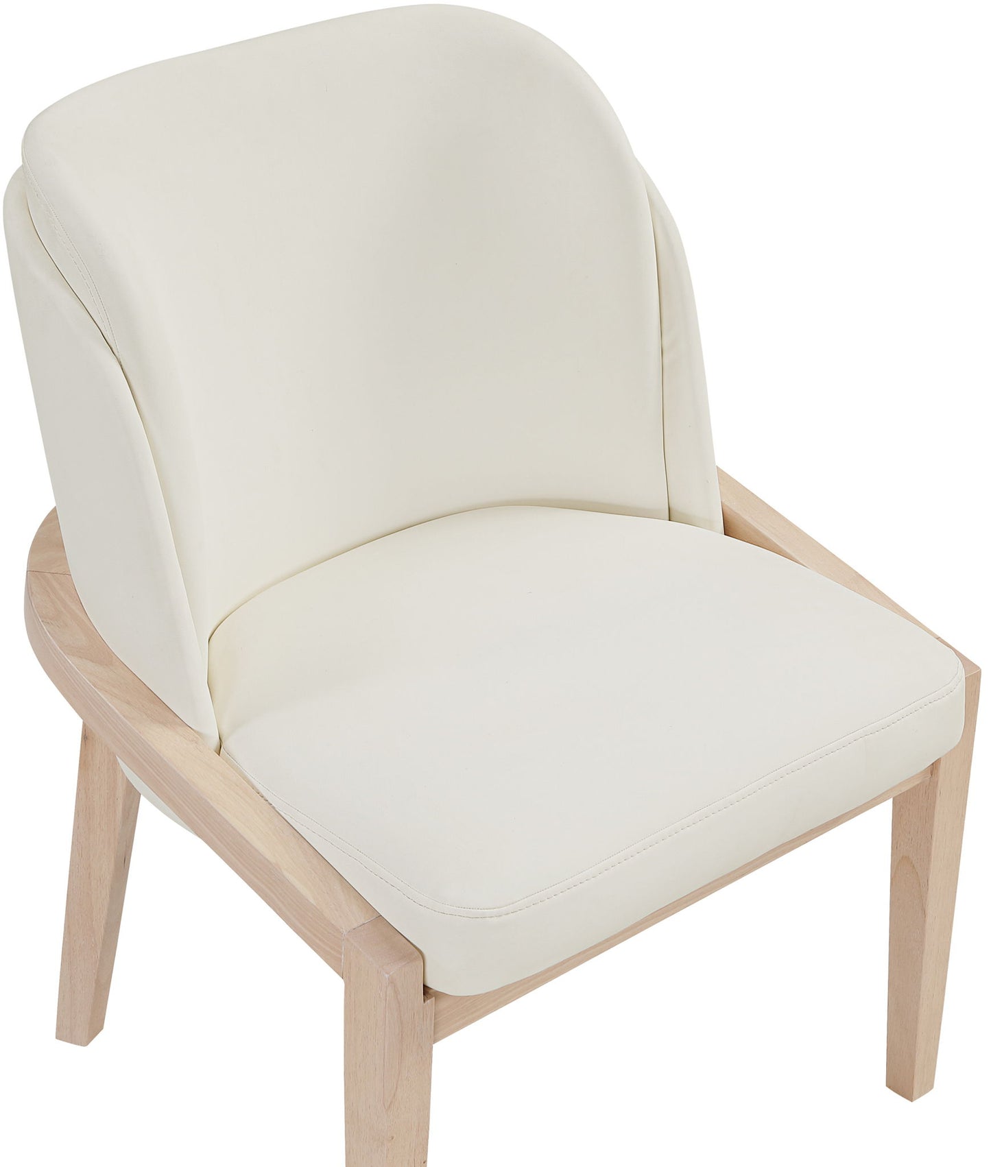 Navo - Faux Leather Upholstered Dining Chair - Natural Base