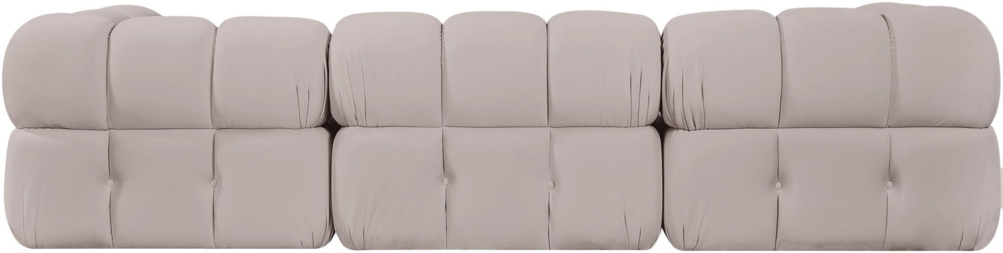 Orin - Velvet Performance Fabric Upholstered 3 Piece Modular Sofa