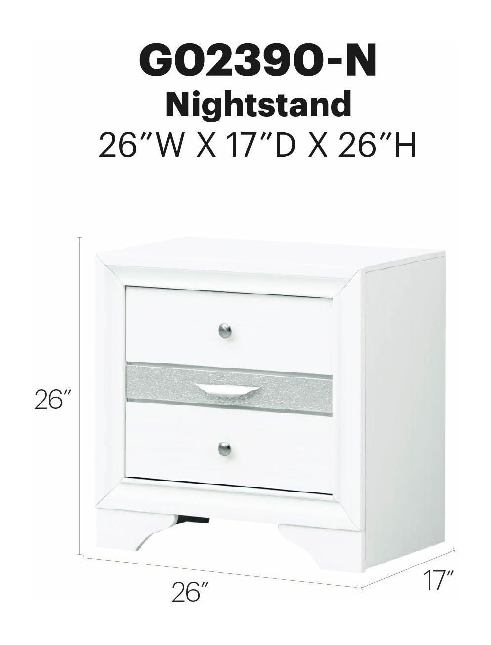 Glory Furniture - Madrid - Nightstand
