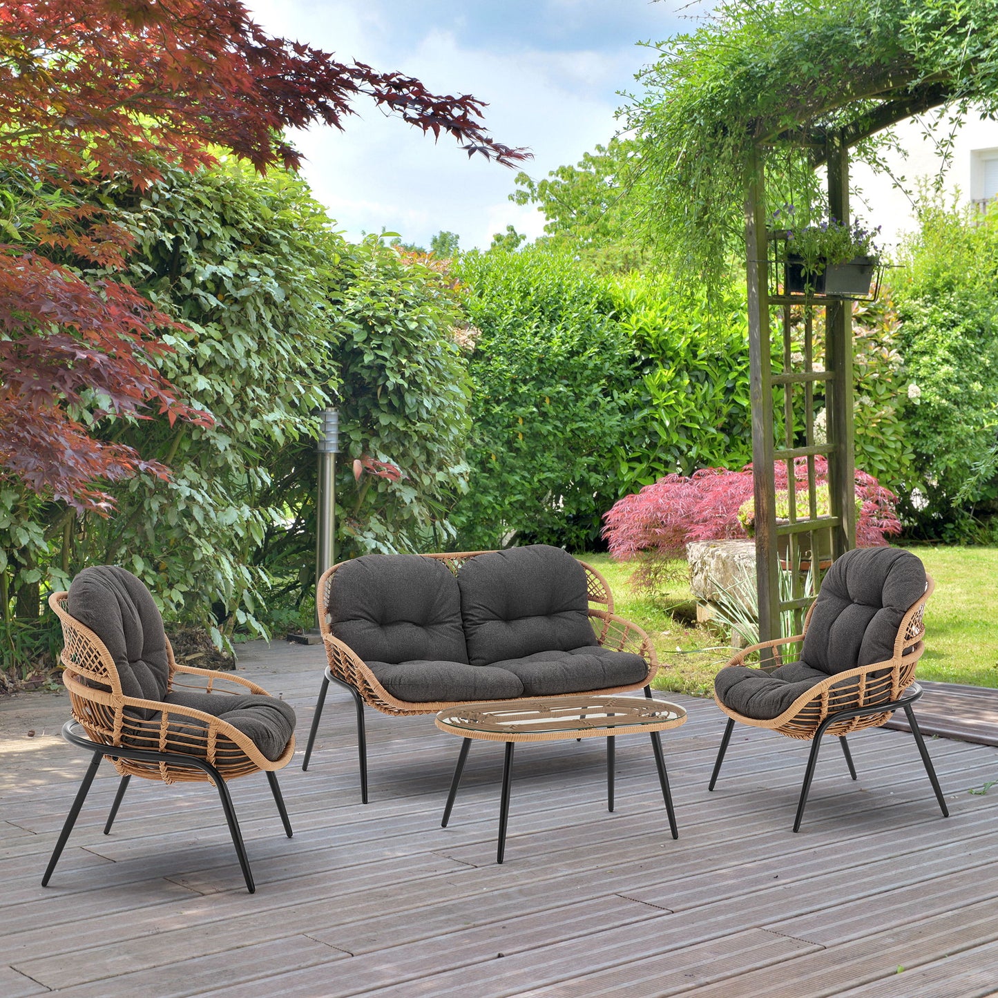 Manhattan Pine - 4-Piece Conversation Set