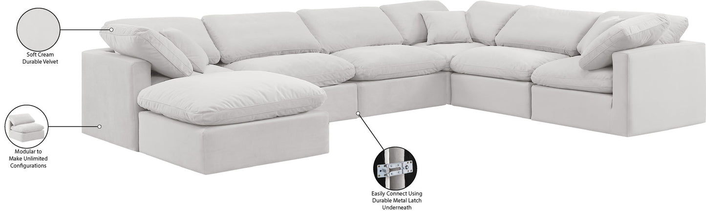 Indulge - Velvet 7 Piece Modular Sectional