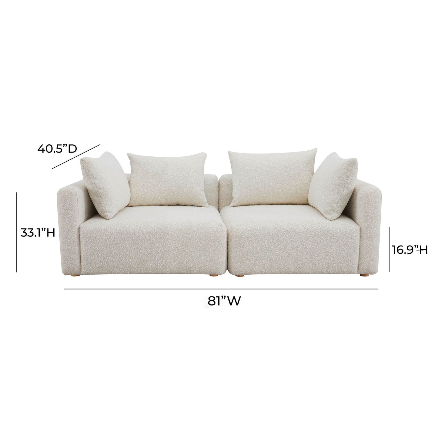 Hangover - Boucle Loveseat - Cream