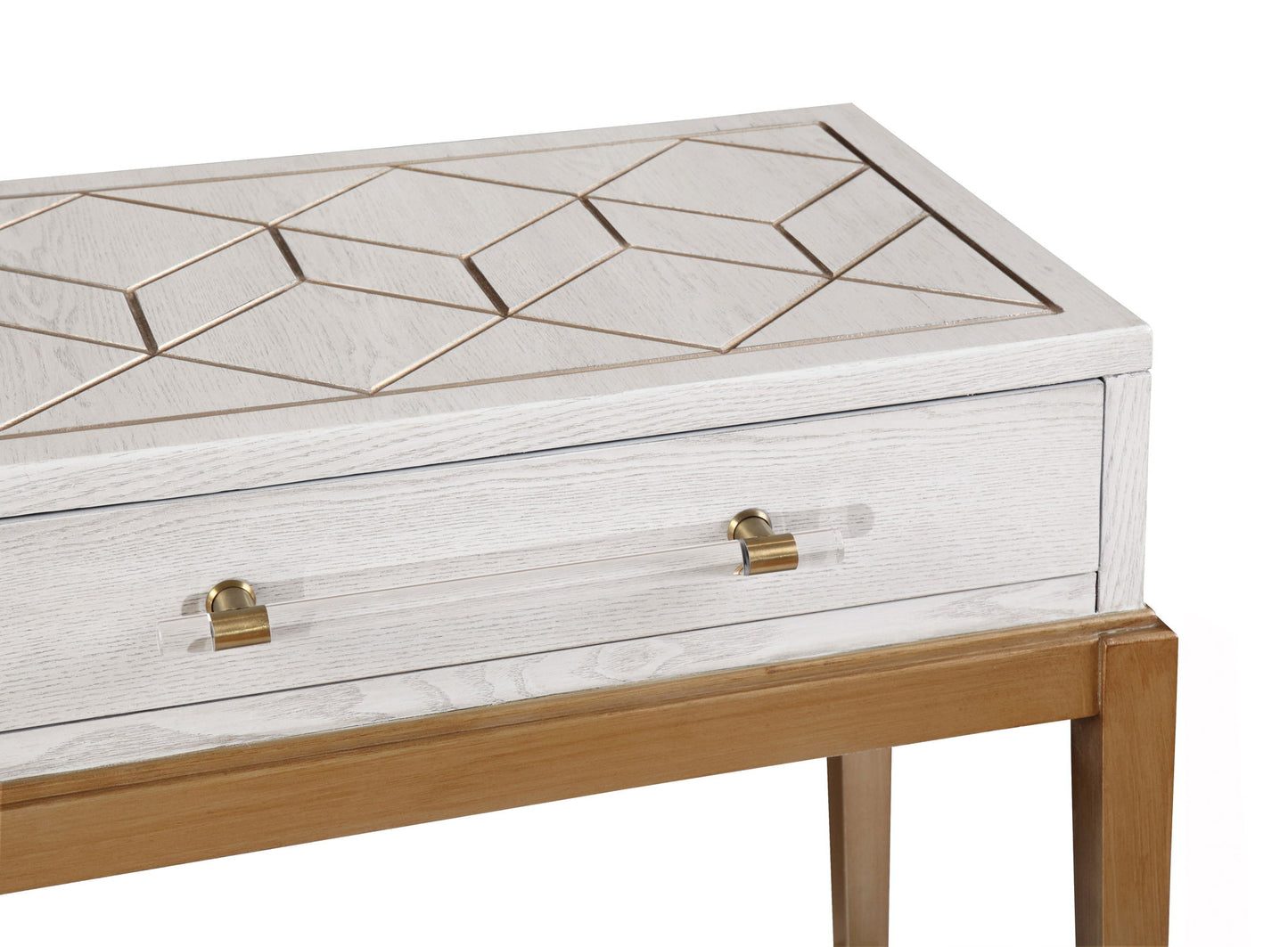 Perrine - Console - White / Gold