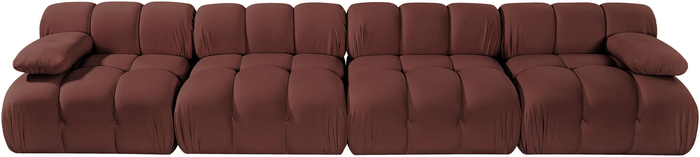 Orin - Velvet 4 Piece Modular Sofa
