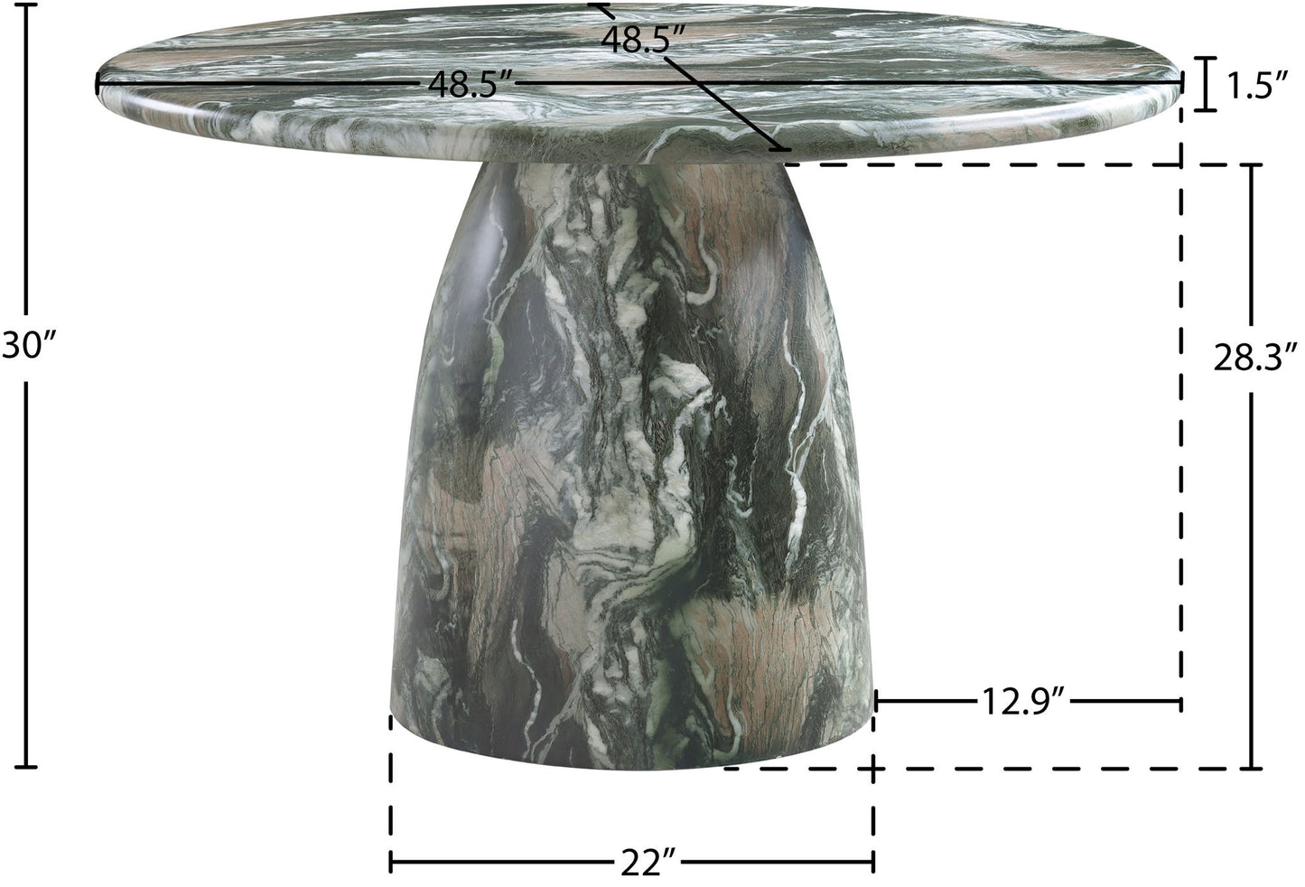 Cosenza - Round Concrete Dining Table