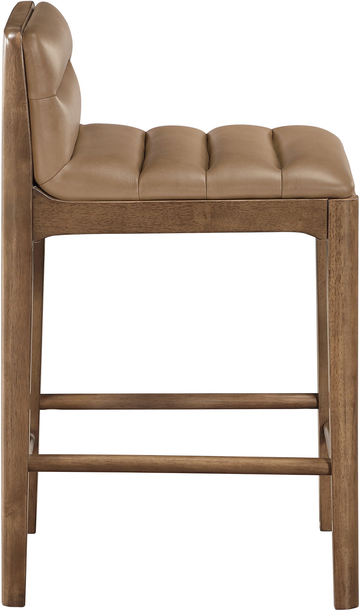 Ellis - Vegan Leather Upholstered Counter Stool (Set of 2) - Tan