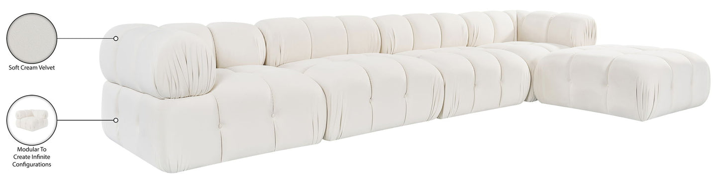 Orin - Fabric Velvet 5 Piece Modular Sectional