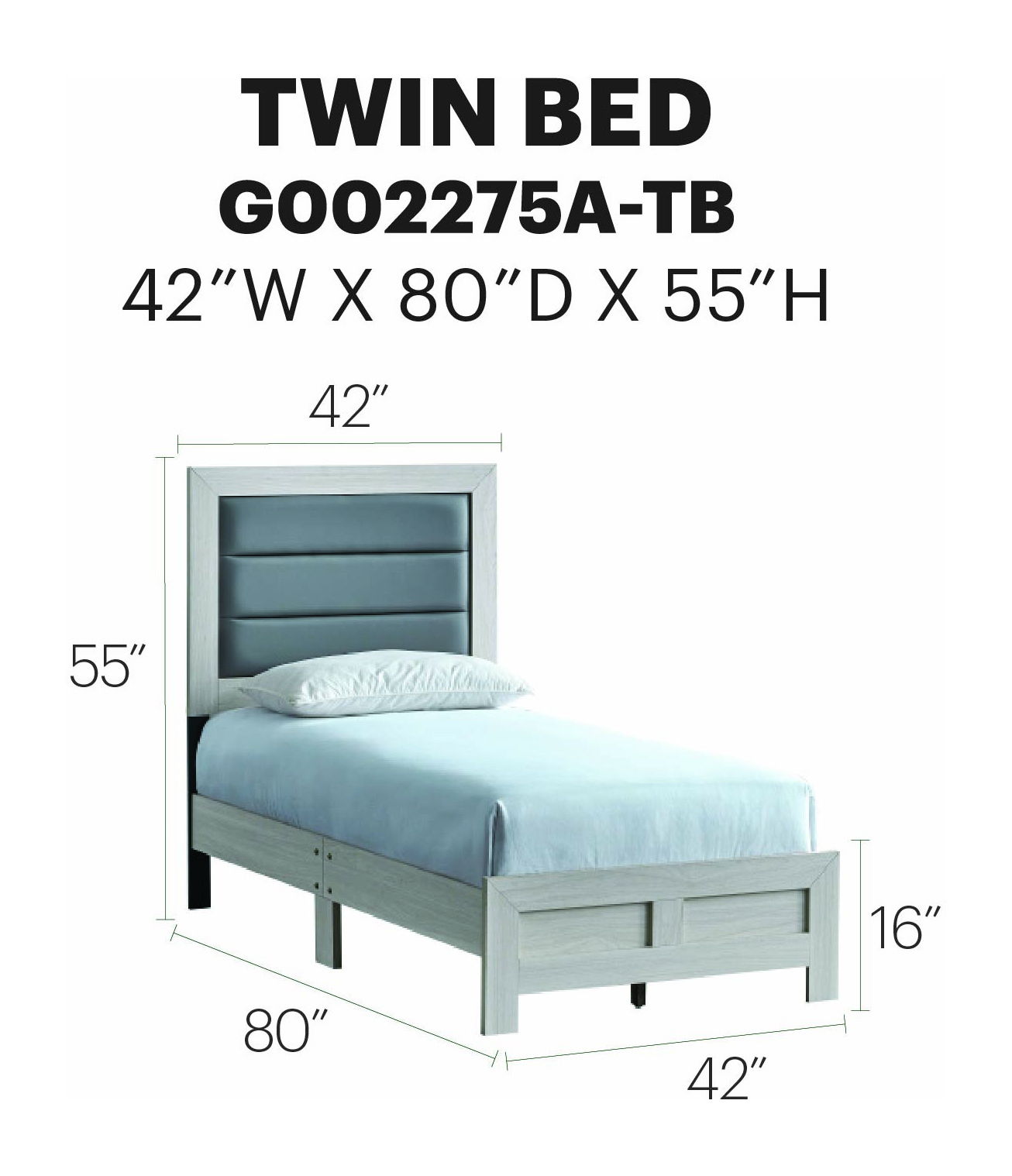 Glory Furniture - Plano - Upholstered Bed