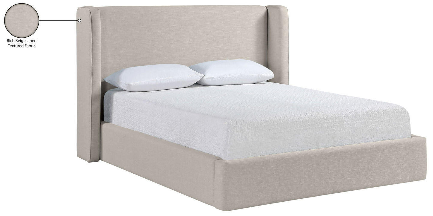 Kendall - Linen Textured Fabric Upholstered Bed