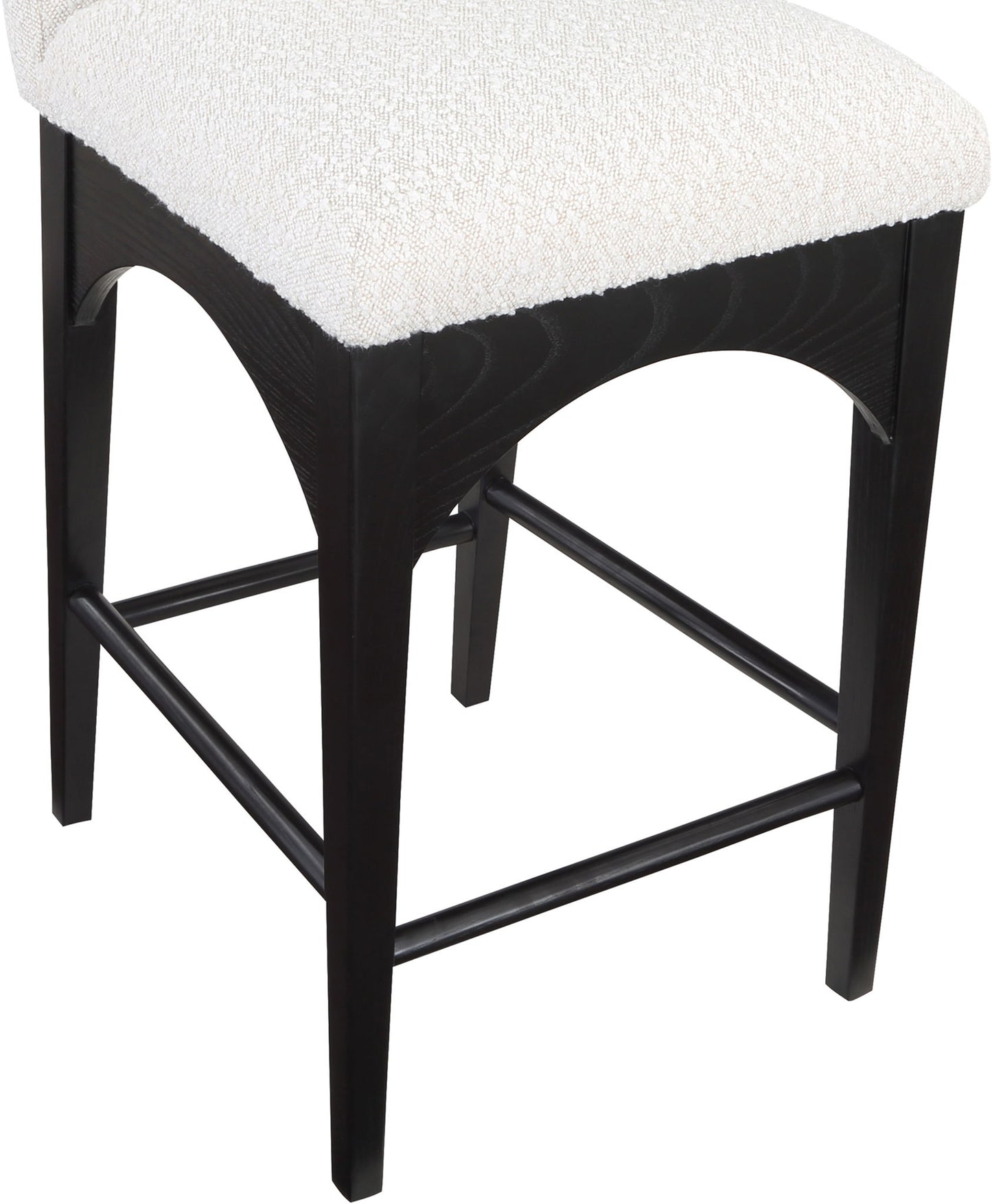 Waldorf - Boucle Stool With Black Legs