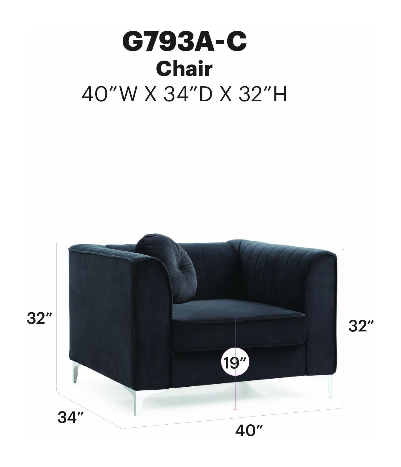 Glory Furniture - Delray - Chair