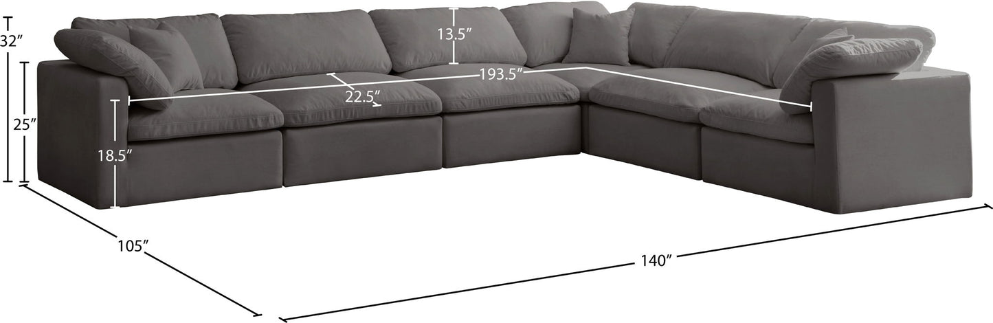Plush - 6 Piece Modular Sectional