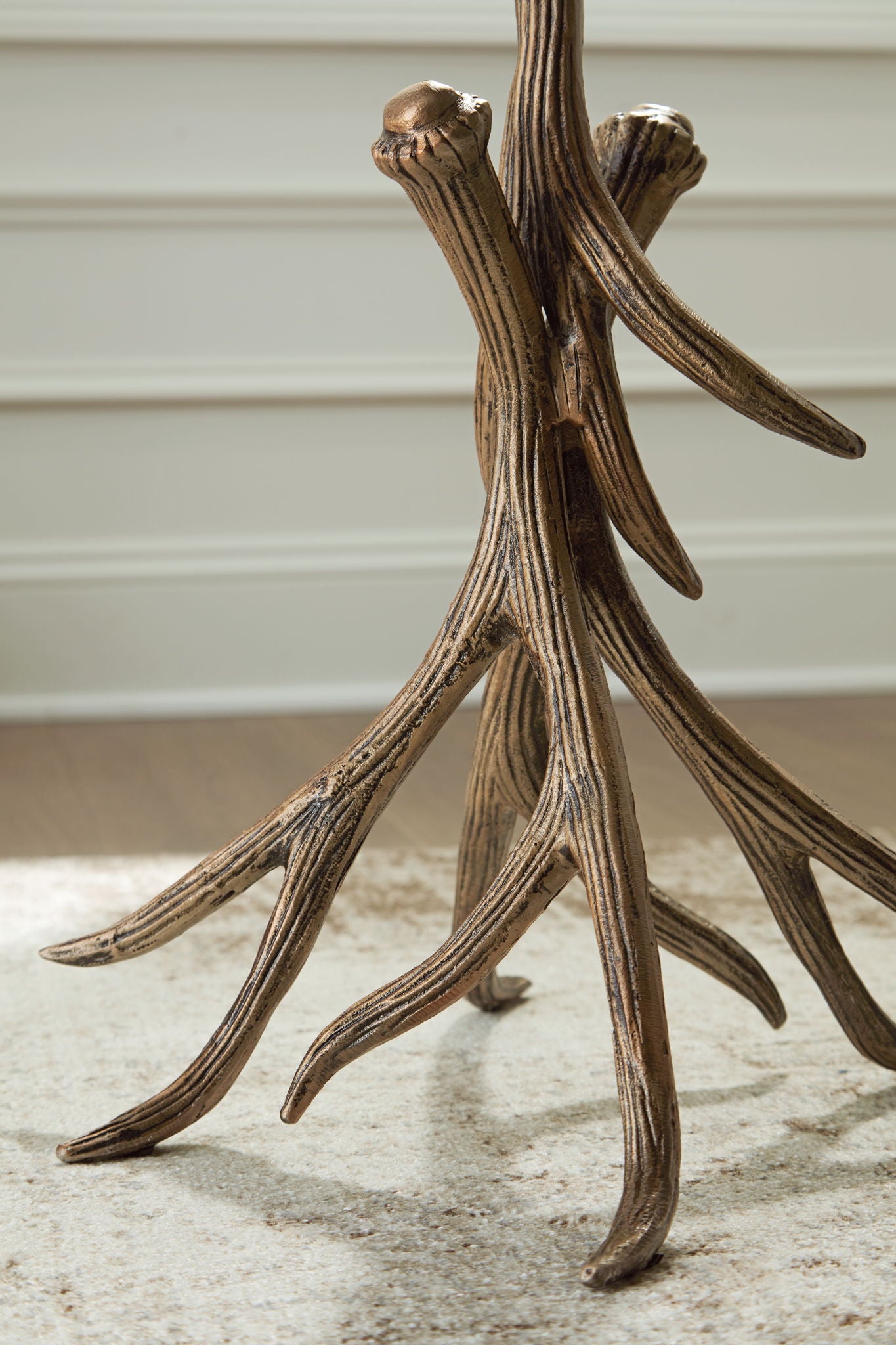 Lemkins - Accent Table - Black / Antique Gold Finish