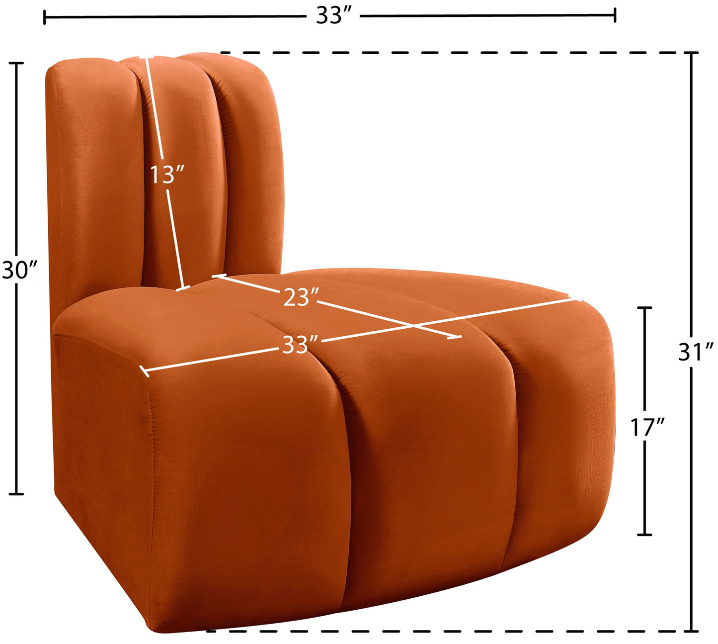 Arc - Velvet Reverse Corner Chair