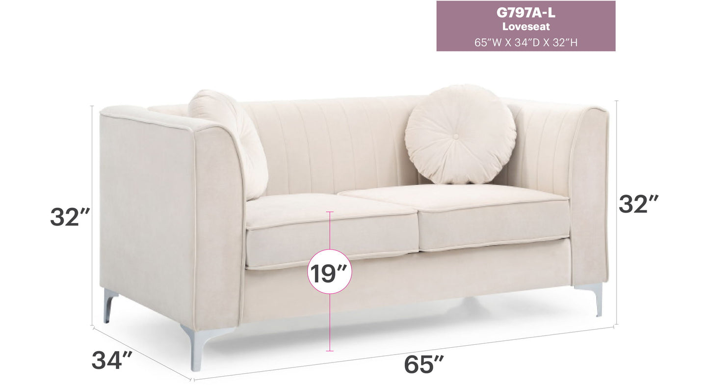 Glory Furniture - Delray - Loveseat