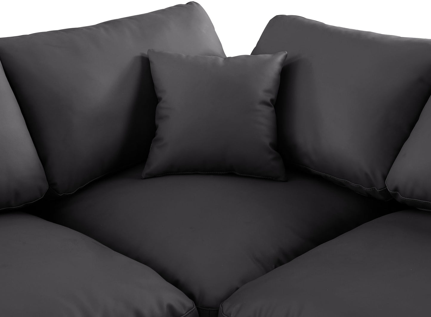 Comfy - 7 Piece Faux Leather Modular Armless Sectional