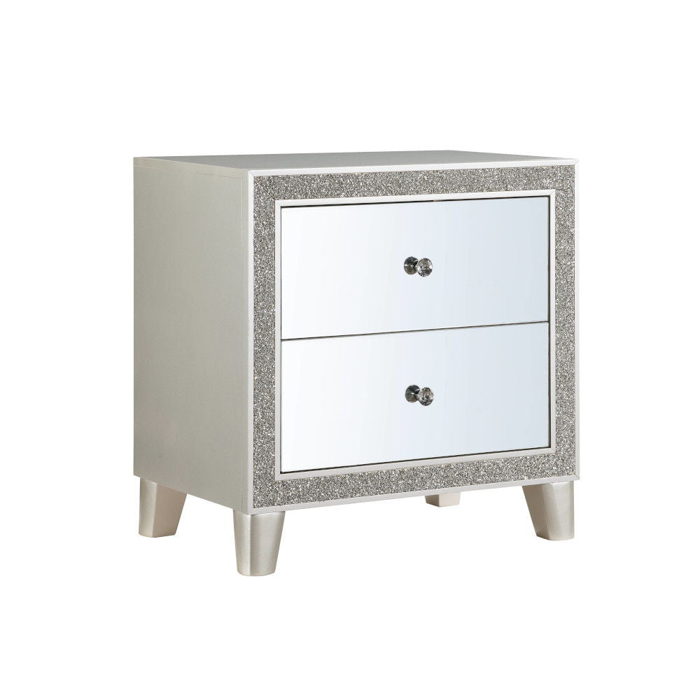 Sliverfluff - Nightstand - Mirrored & Champagne