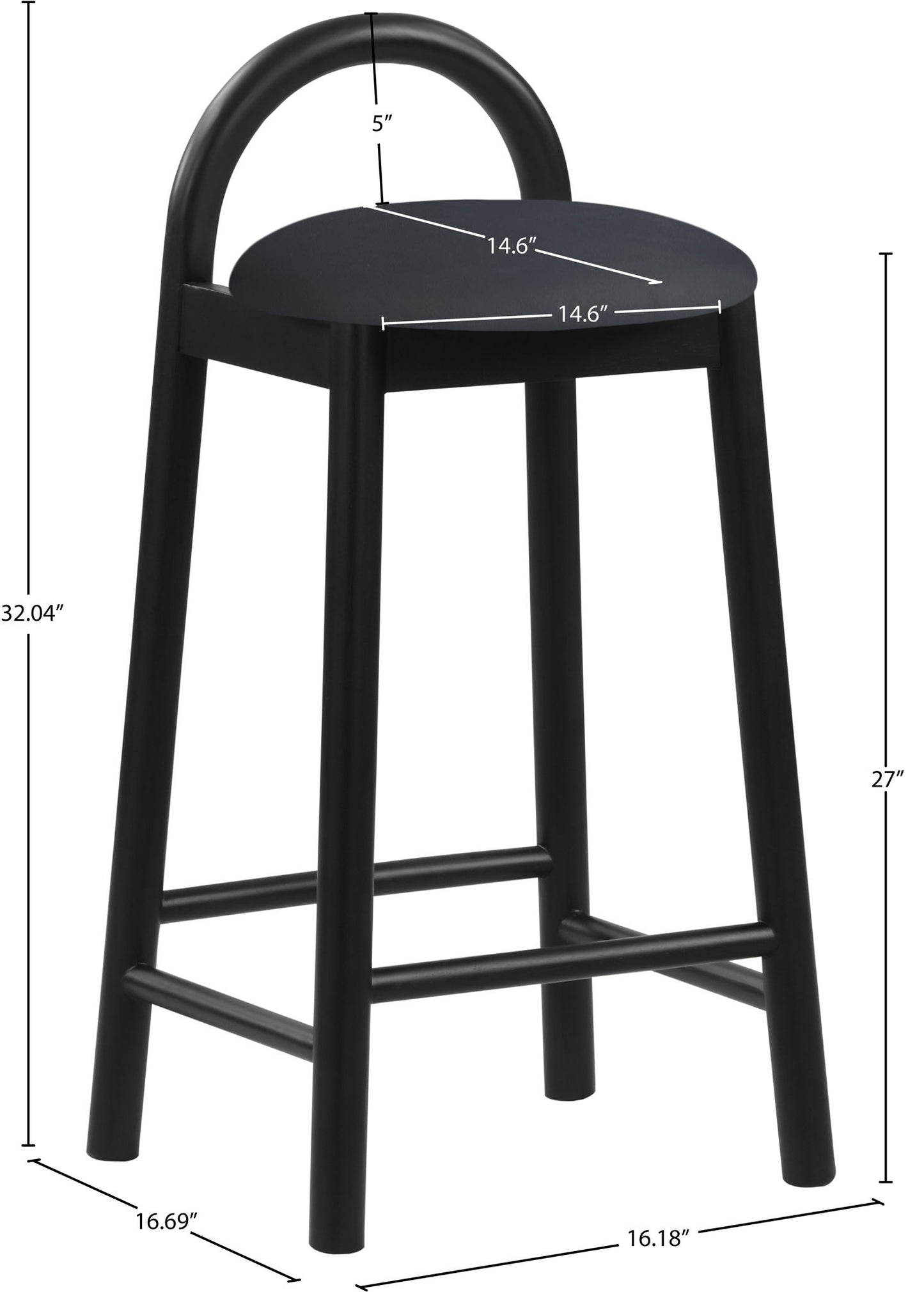 Calvin - Stool - Black Legs