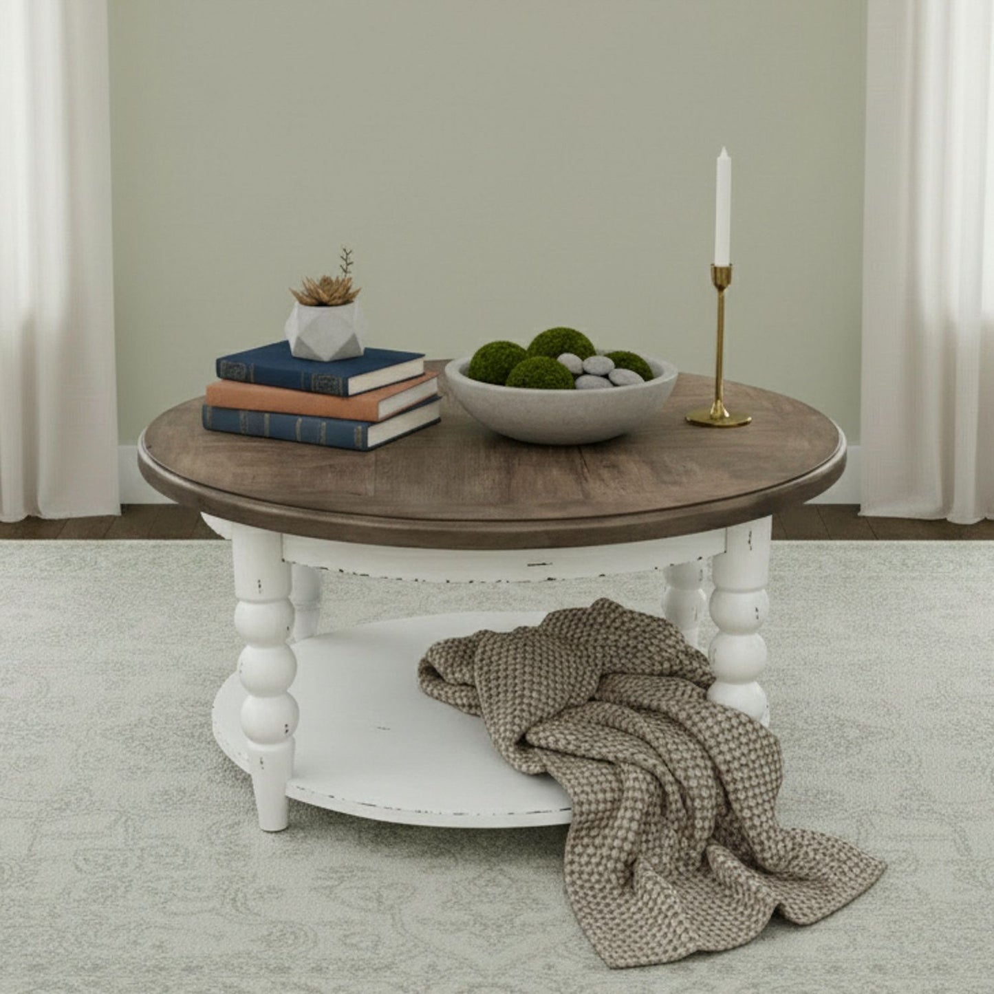 Turnberry Park - Round Cocktail Table - White