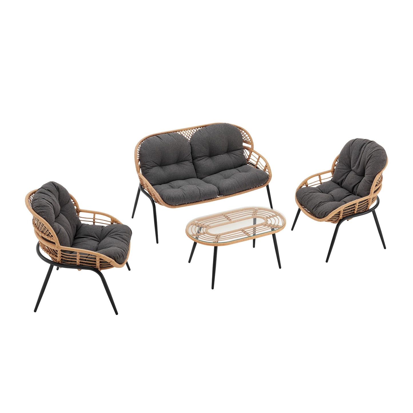 Manhattan Pine - 4-Piece Conversation Set