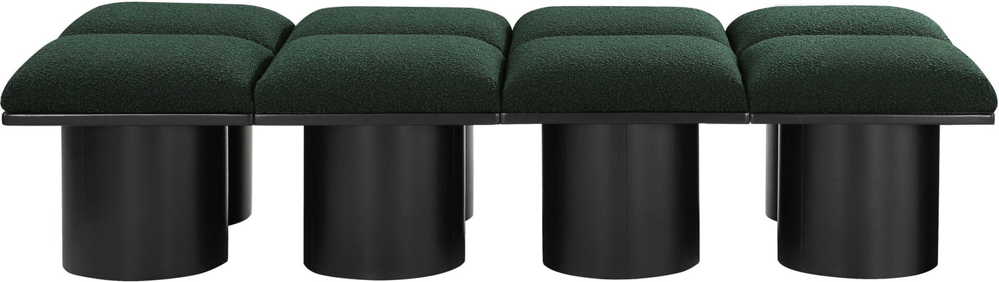 Pavilion - 8 Piece Modular Bench With Black Base