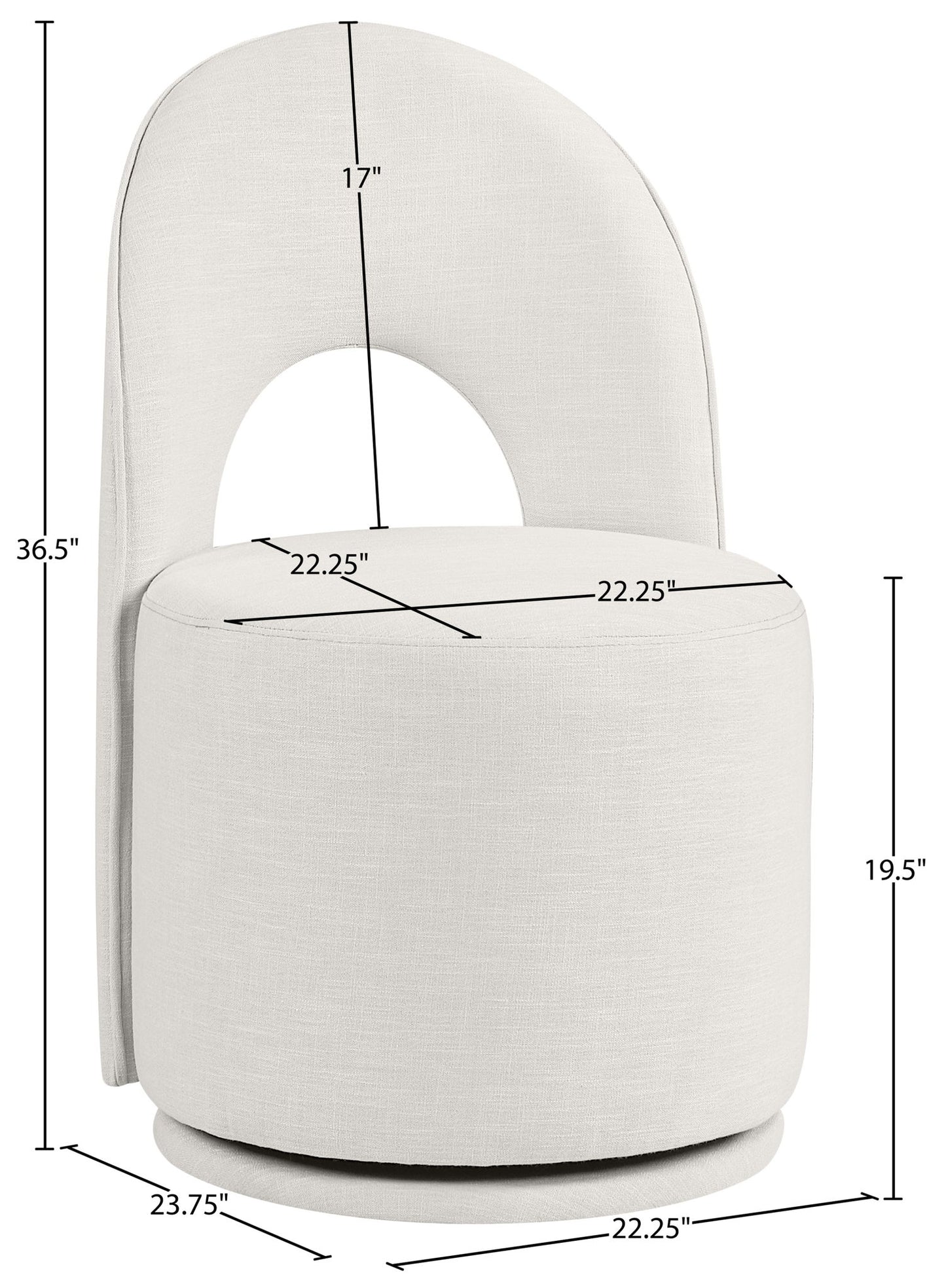 Cirelle - Linen Textured Performance Fabric Dining Chair (Set of 2)
