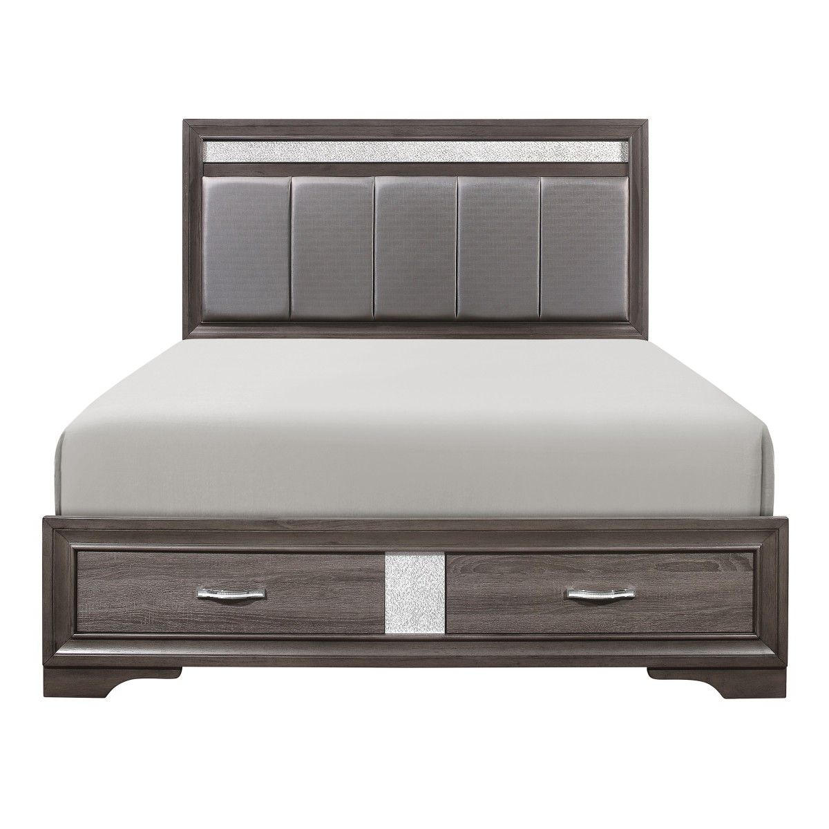 Luster Eastern King Platform Bed with Footboard Storage