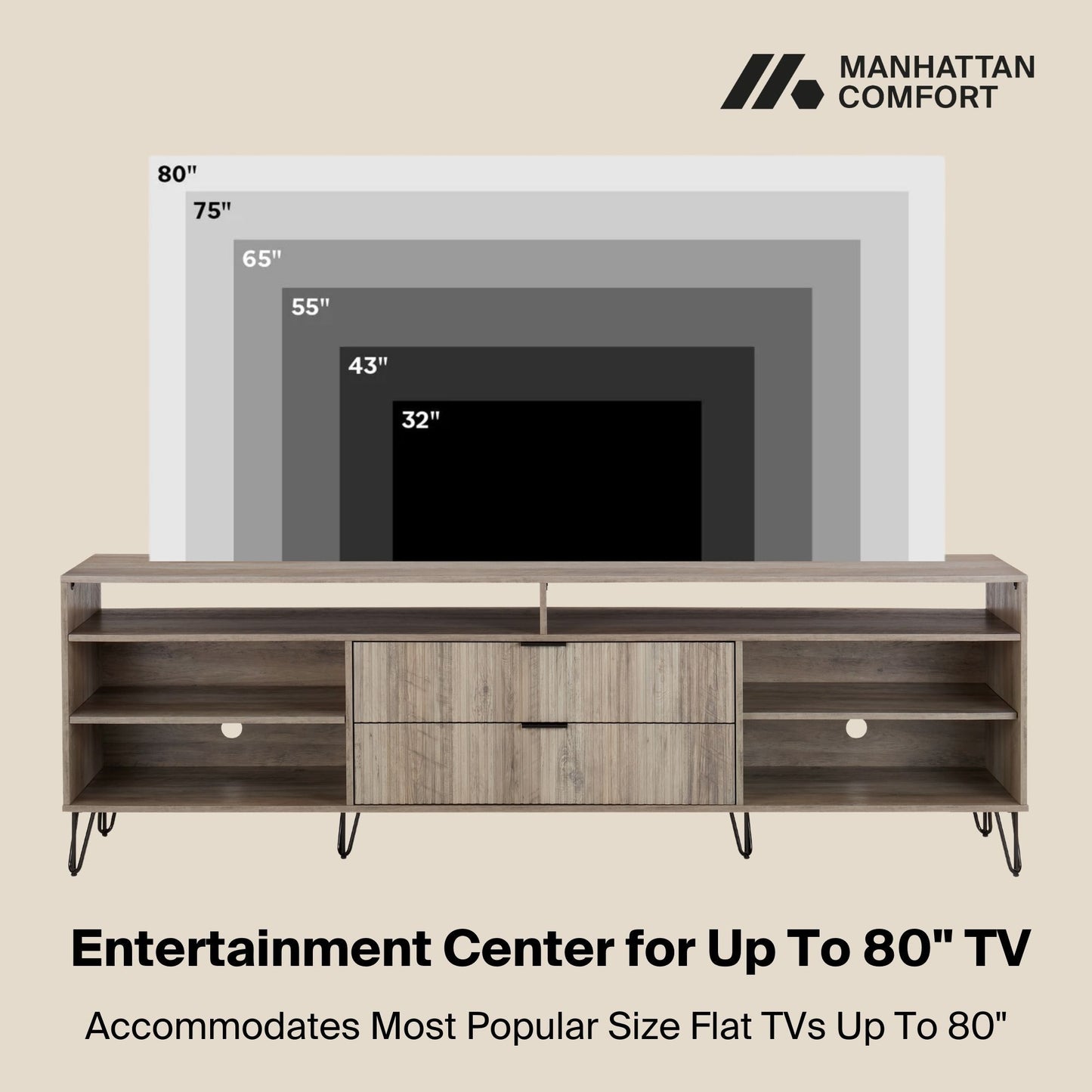 Manhattan Dumbo - Fluted TV Stand