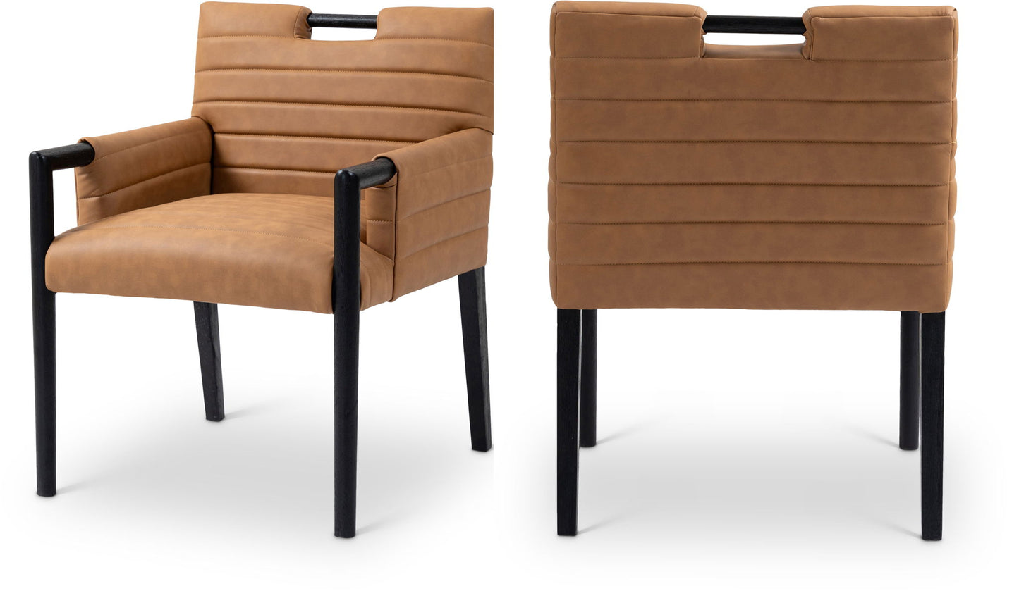 Aimee - Dining Arm Chair - Black Legs