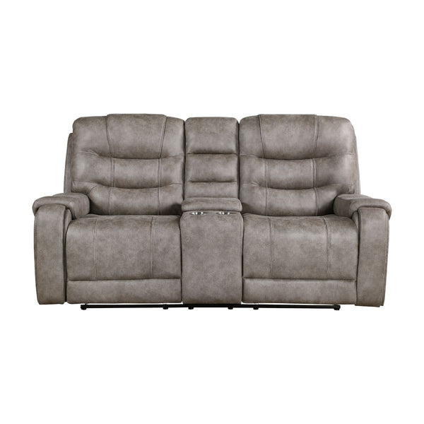 Oberon Double Reclining Love Seat with Center Console