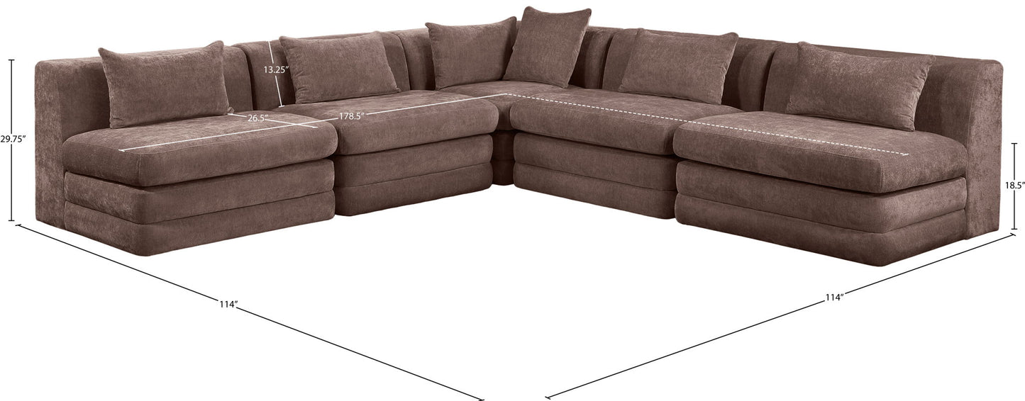 Stellar - 5 Piece Upholstered Modular Sectional