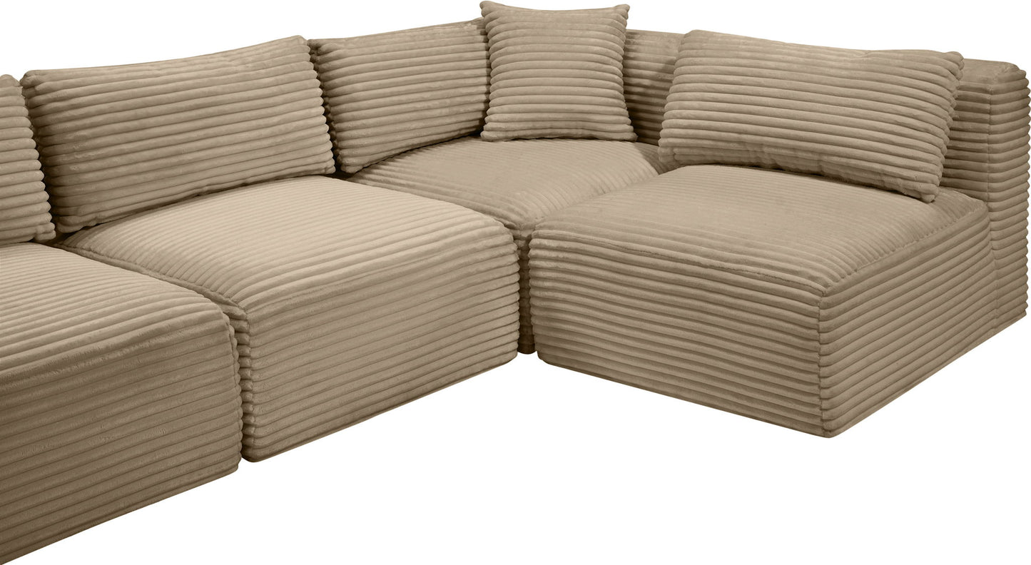 Shaggy - Fabric 4 Piece Modular Sectional