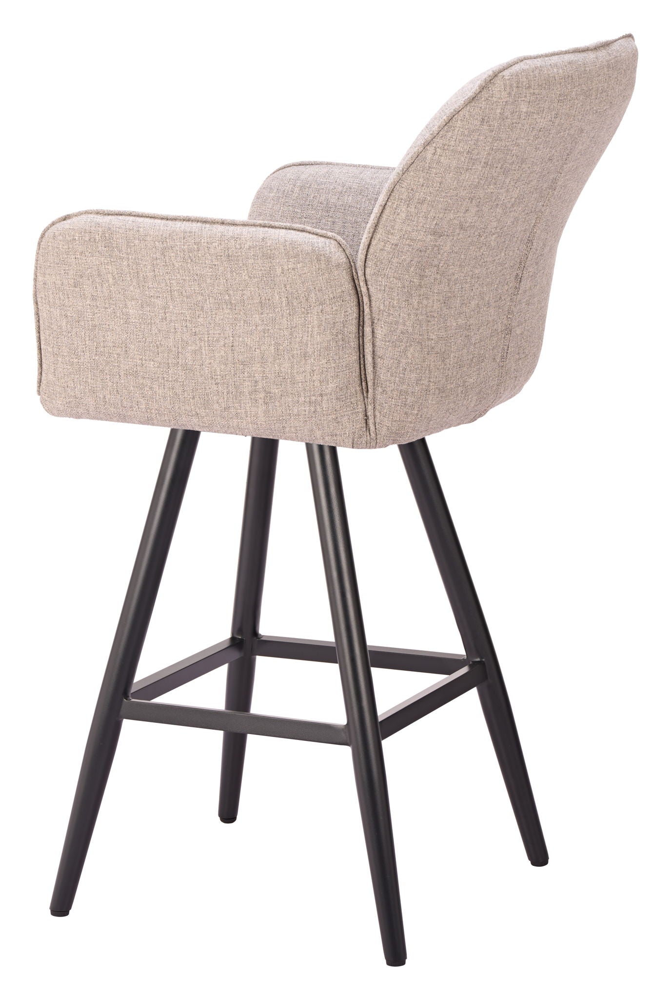 Sieve - Swivel Barstool - Beige / Black