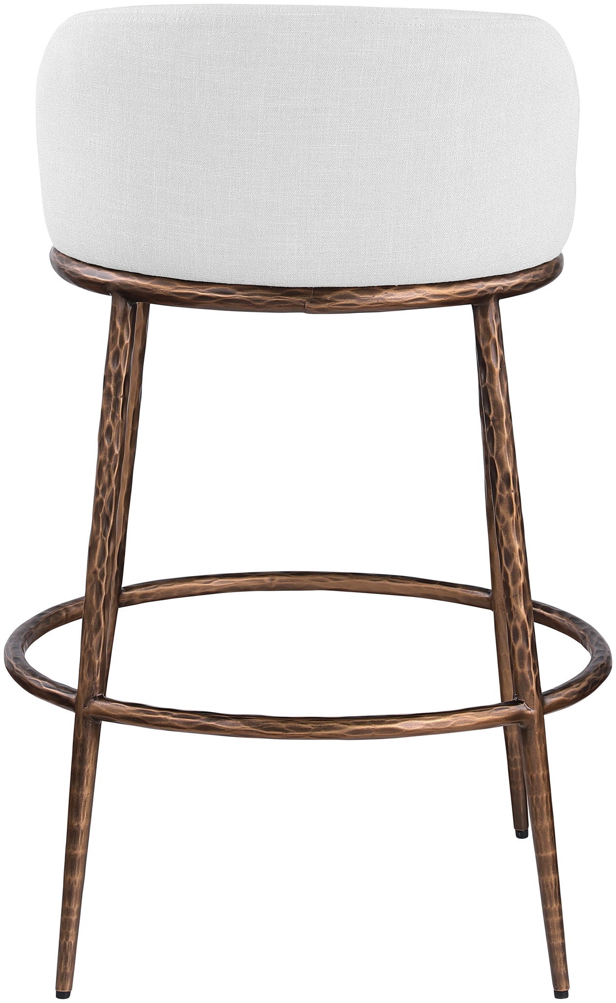 Ferro - Performance Fabric Upholstered Bar Stool - Antique Bronze