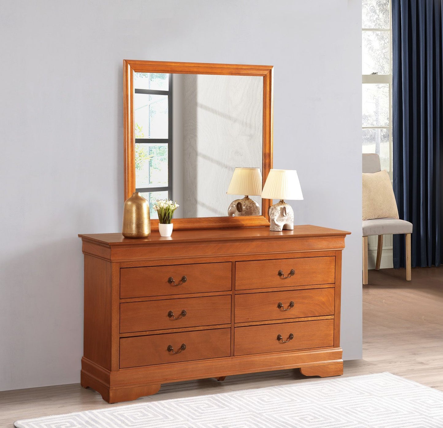Glory Furniture - Louis Phillipe - Dresser & Mirror