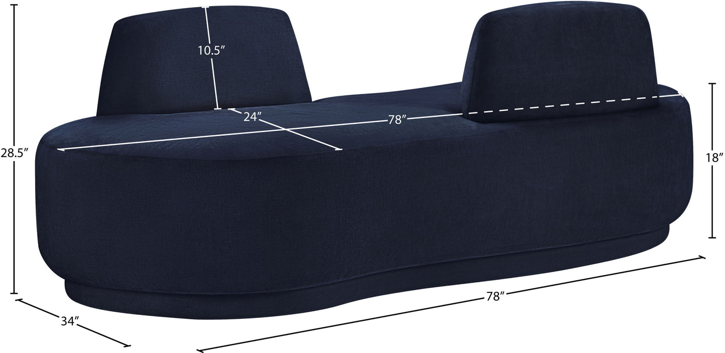 Argyle - Chenille Fabric Chaise / Loveseat