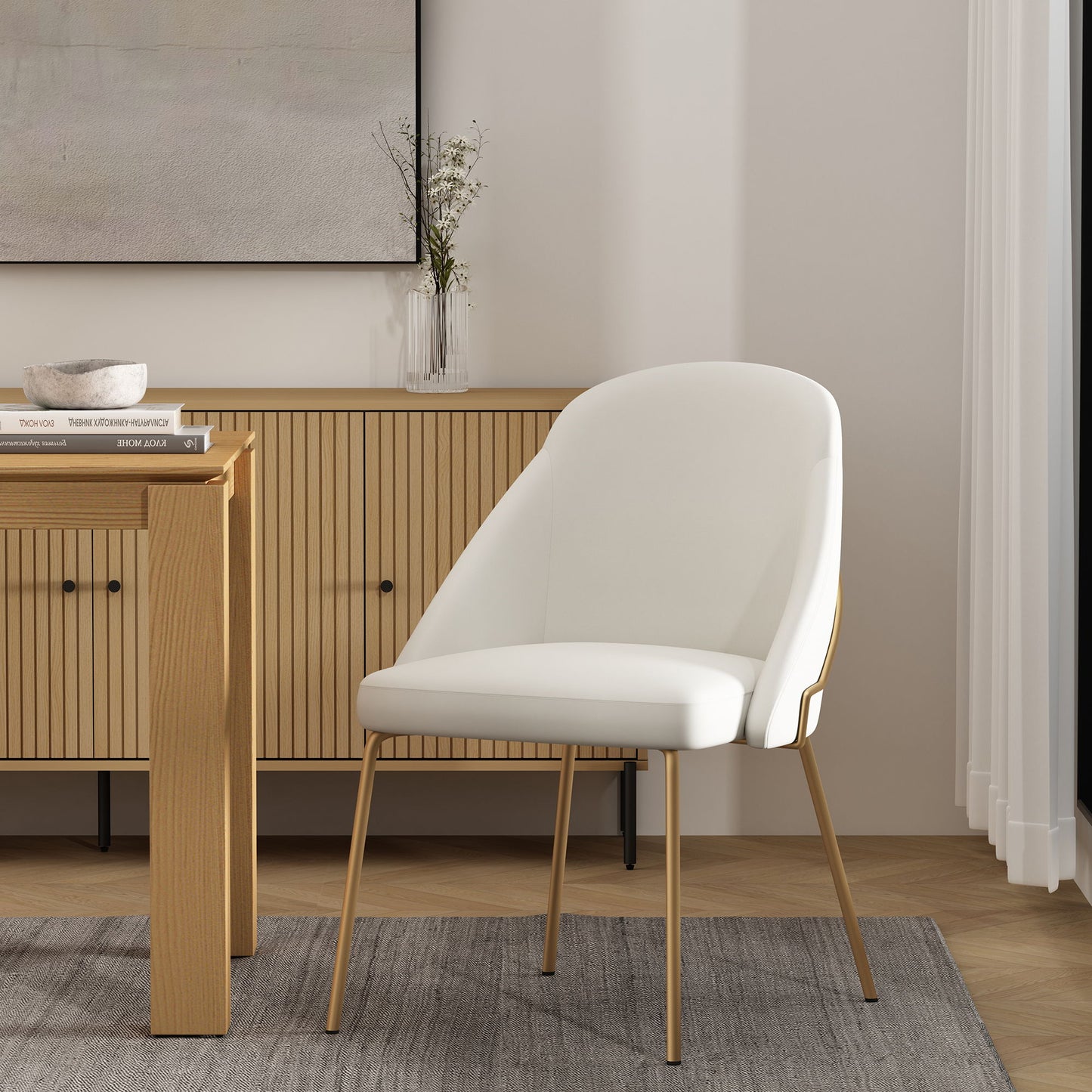 Manhattan Gracie - Dining Chair With Gold Legs