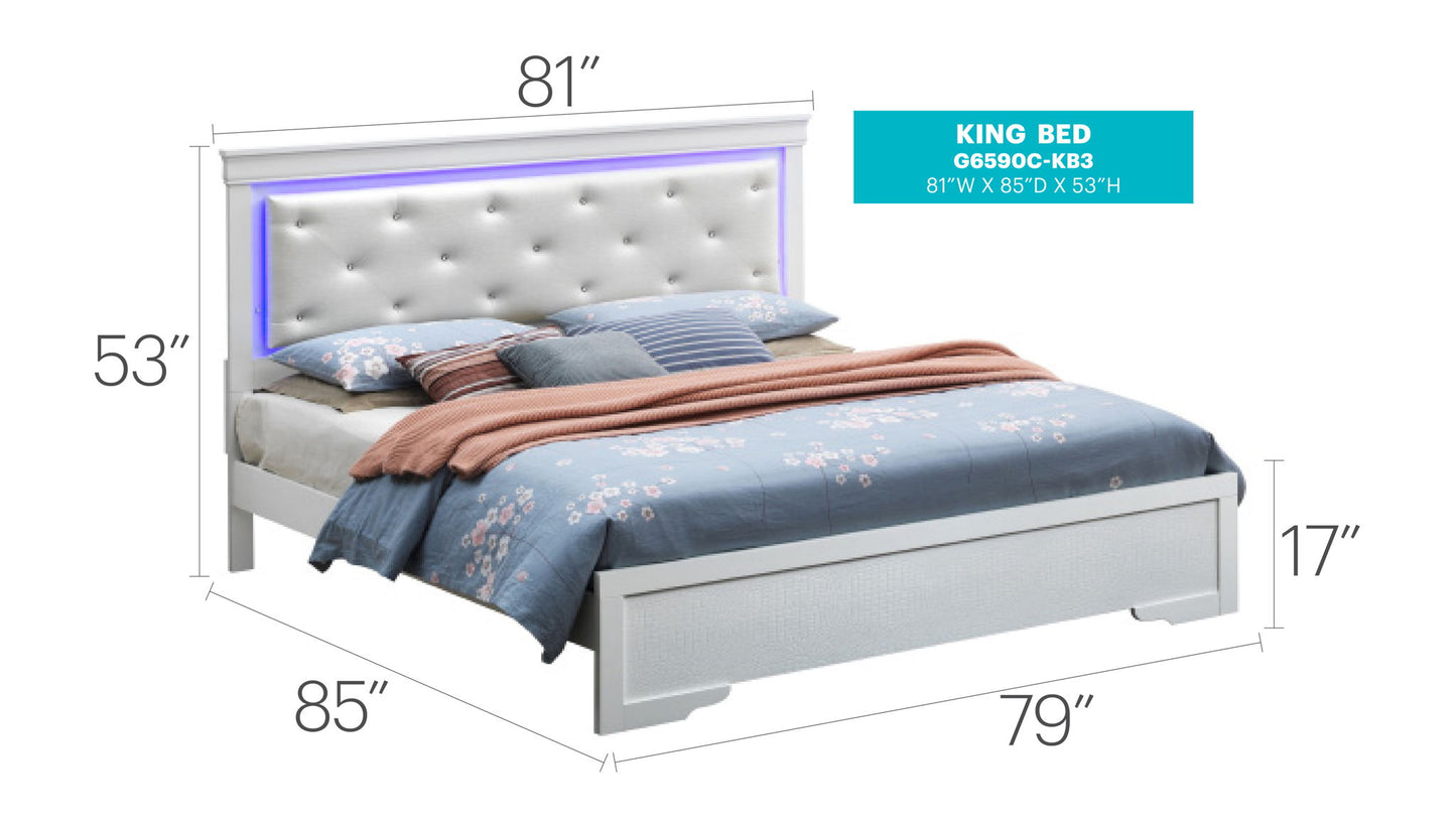 Glory Furniture - Lorana - Bed With LED