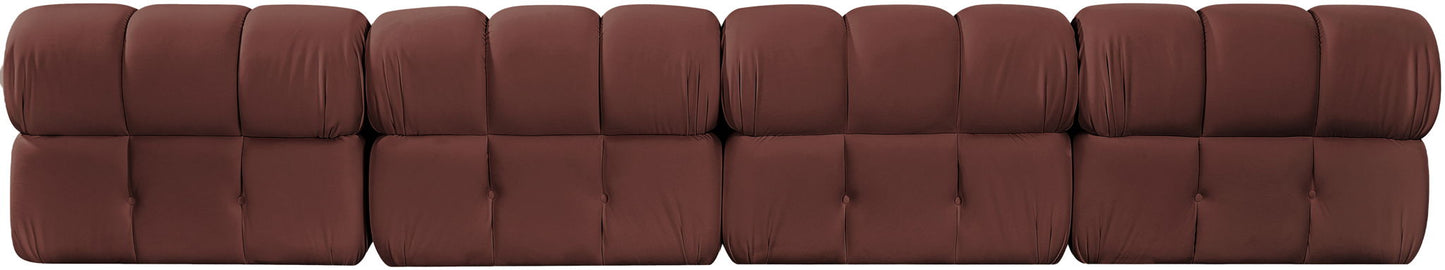 Orin - Velvet 4 Piece Modular Sofa