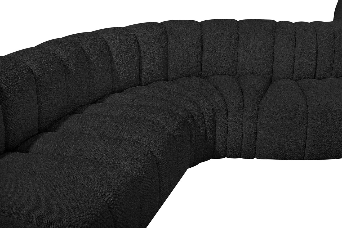 Arc - Boucle Fabric 8 Piece U-Shaped Modular Sofa