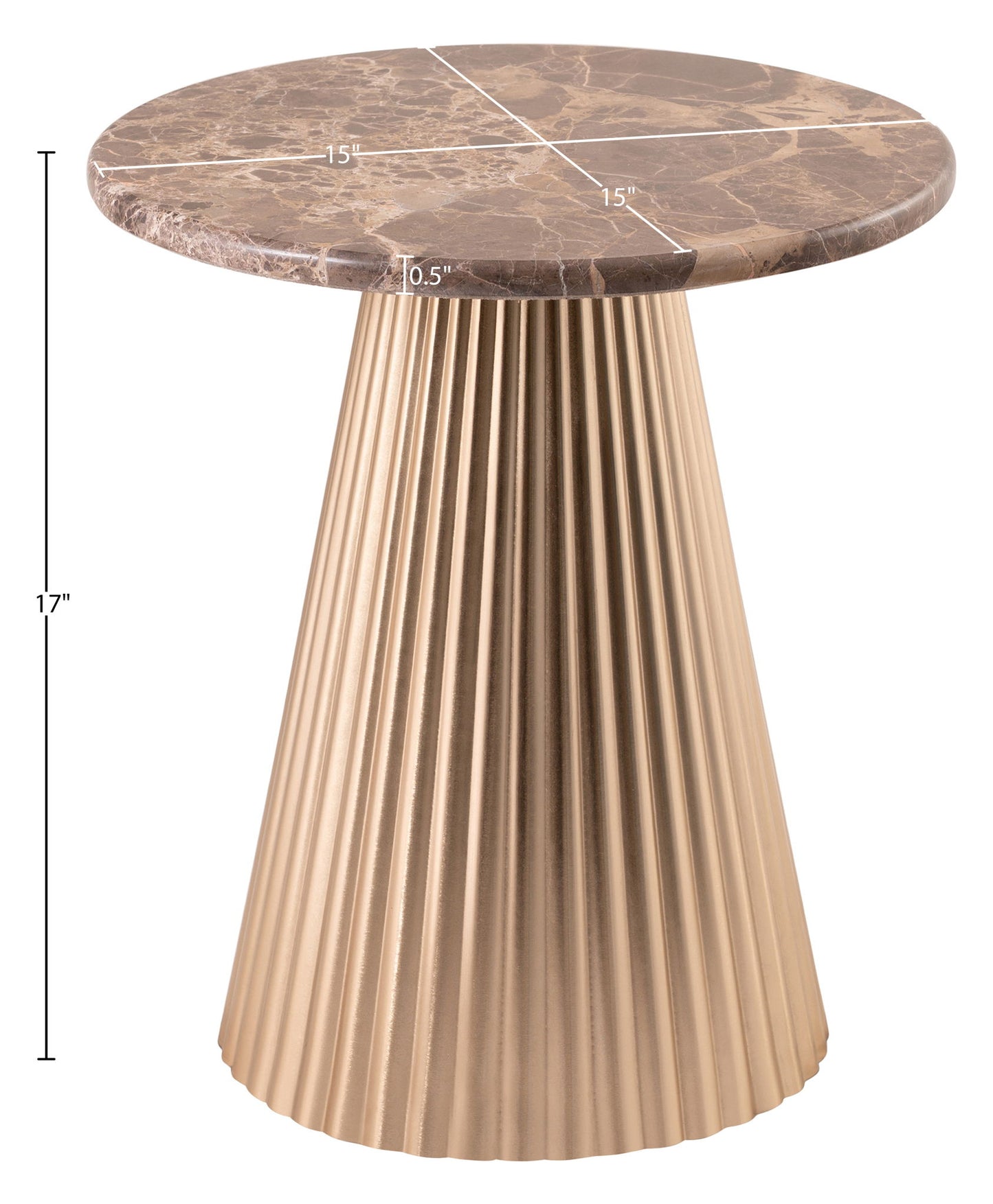 Cindra - Genuine Marble Top And Iron Base Table