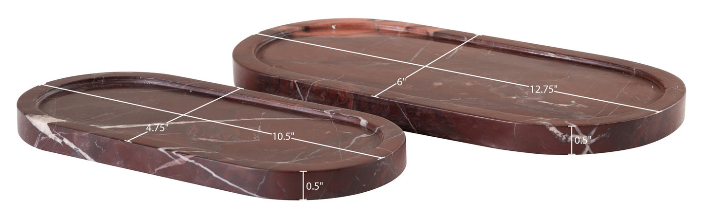 Vanta - Genuine Marble Tray (Set of 2)