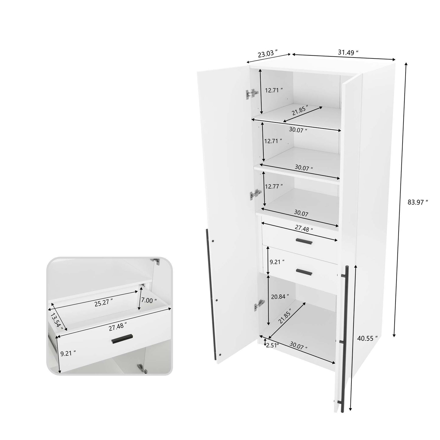Manhattan Lee - Wooden Wardrobe Closet