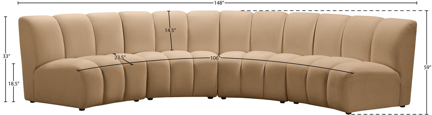 Infinity - 4 Piece Modular Sectional - Camel
